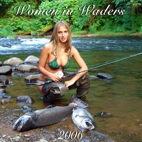 women in waders 2006 calendar cover