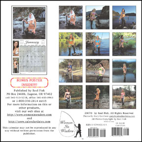 women in waders 2008 calendar back cover